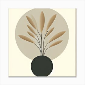 Vase Of Grass Canvas Print