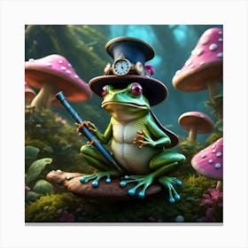 Frog In Top Hat Canvas Print