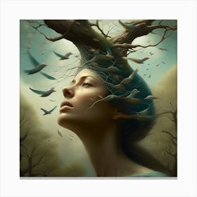 Bird In The Head Canvas Print