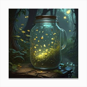 Jar Of Fireflies 2 Canvas Print