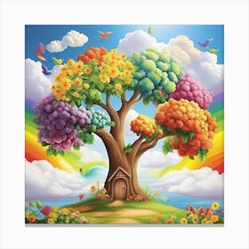 Rainbow Tree2 Canvas Print