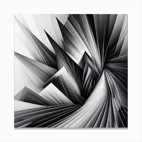 Abstract Black And White 2 Canvas Print