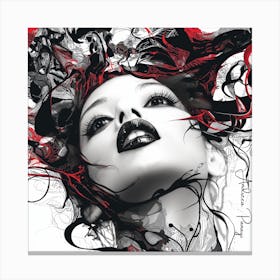 Black And Red Canvas Print