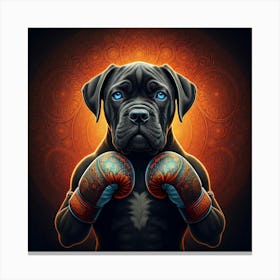 Boxing Dog Canvas Print