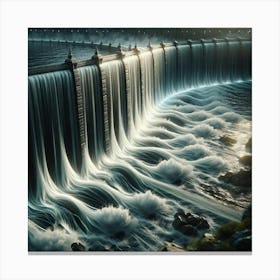 Cascade Sovereignty Hydrokinetic Defense Currents Canvas Print