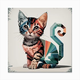 Colorful Kitten Canvas Print