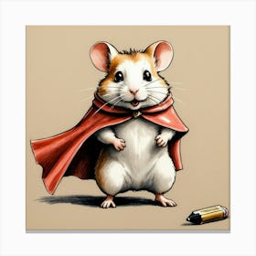 Hamster In Cape 4 Canvas Print