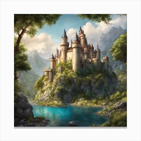 Castle In The Forest 9 Canvas Print