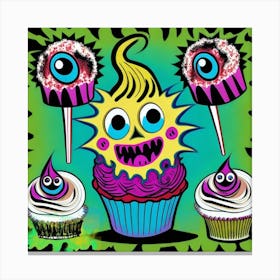 Monster Cupcakes Canvas Print