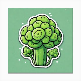 Broccoli Sticker 1 Canvas Print