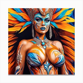 Carnival Woman 1 Canvas Print