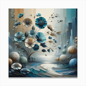 Flowers In The City Canvas Print