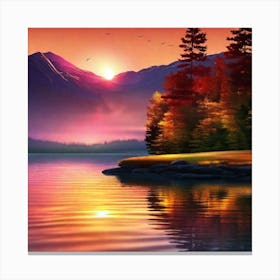 Sunset In The Mountains 114 Canvas Print