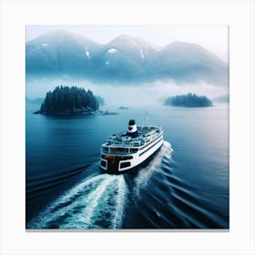 Cruise Ship In The Fog Canvas Print