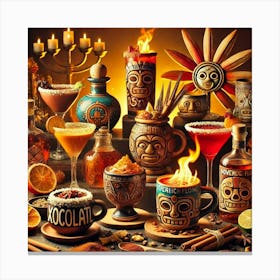 Sovereign Flame Aztec Inspired Beverages Canvas Print