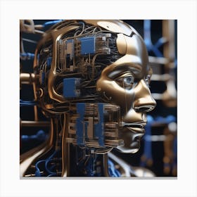 Robot Head 40 Canvas Print