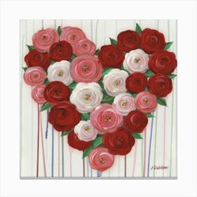 Heart Of Roses 1 Canvas Print