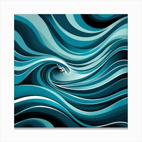 Abstract Wave Pattern 1 Canvas Print