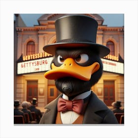 Duck In A Top Hat Canvas Print