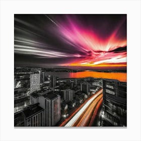 Sunset Over London Canvas Print