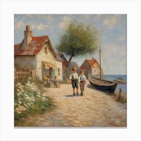 seaside village 5 Canvas Print