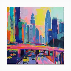 Abstract Travel Collection Kuala Lumpur Malaysia 4 Canvas Print