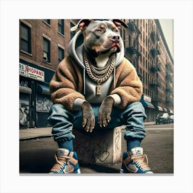 Hip Hop Dog 5 Canvas Print