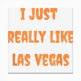 Las Vegas Funny Halloween Autumn Fall Orange Goth Canvas Print