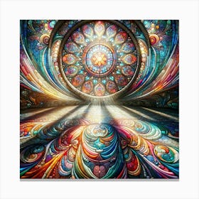Psychedelic Stained Glass Canvas Print