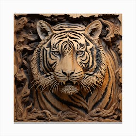 Tiger Carving 1 Canvas Print