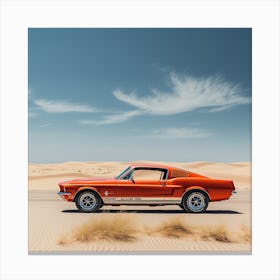 Ford Mustang In The Desert 1 Canvas Print
