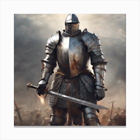 Knight In Armor Canvas Print