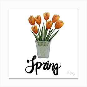 Orange Tulips 2 Canvas Print