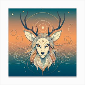 Deer Head Canvas Print