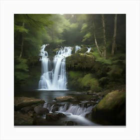 Waterfall In The Forest Canvas Print