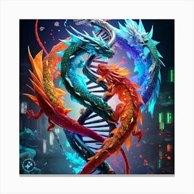 Dragons And Dna Canvas Print