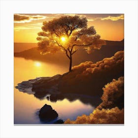 Sunset Tree 8 Canvas Print