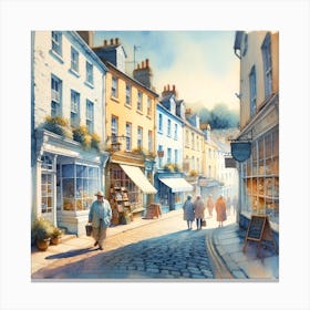 Friendly Street Scene Canvas Print