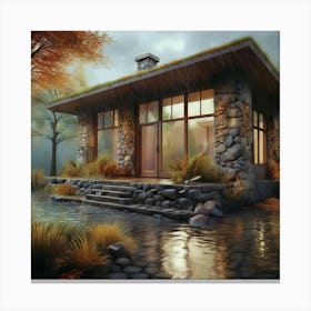 Cabin In The Woods 4 Canvas Print