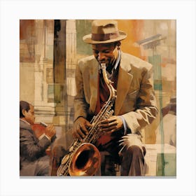 Saxophone Player Canvas Print