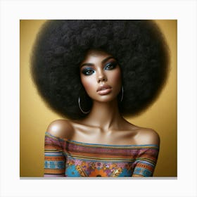 Afro Hair 1 Canvas Print