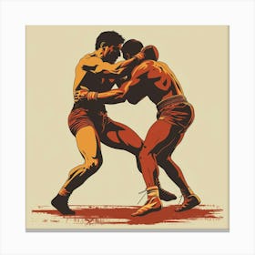 A Greco Roman Wrestling Vector Design Illustrati 1719334744 4 Canvas Print