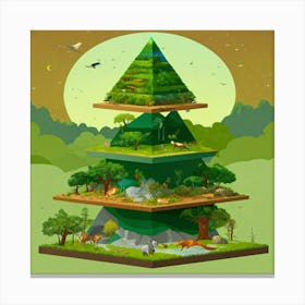 Pyramid Of Nature Canvas Print