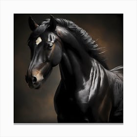 Black Horse 5 Canvas Print