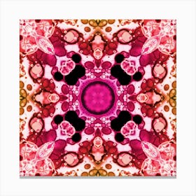 Bubble Pattern Pink Abstraction 1 Canvas Print
