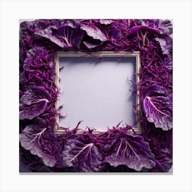 Frame Created From Red Cabbage Sprouts On Edges And Nothing In Middle Trending On Artstation Sharp (1) Canvas Print