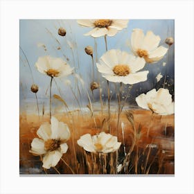 White Cosmos Canvas Print