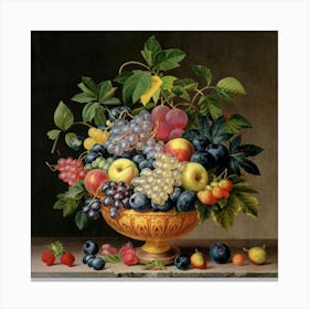 A collection of different delicious fruits 18 Canvas Print