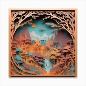 Paper Cut Art Canvas Print