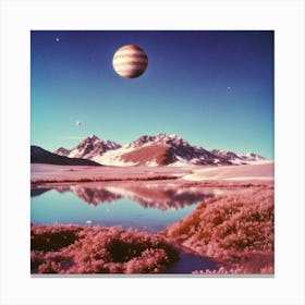 Pink Planets Canvas Print